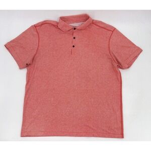 Lululemon Polo Shirt Mens Extra Large Red Heathered Performance Workout Athletic